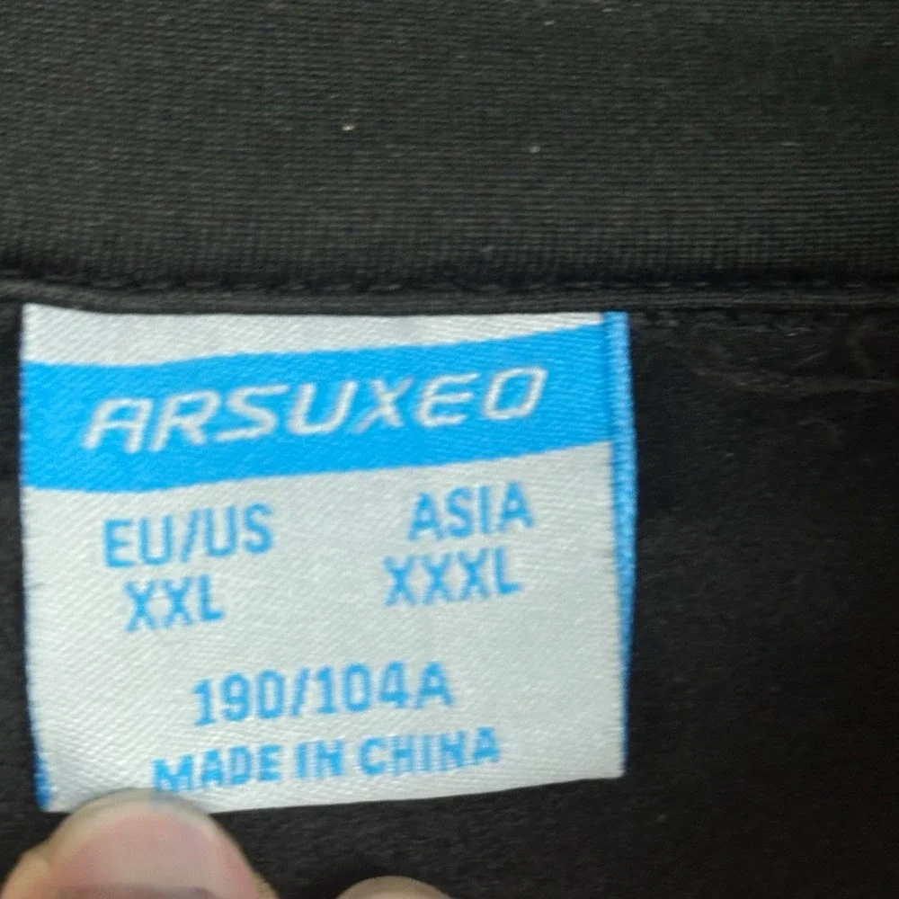 ARSUXEO XXL Track Jacket‎ Full Zip Activewear Running Red Black